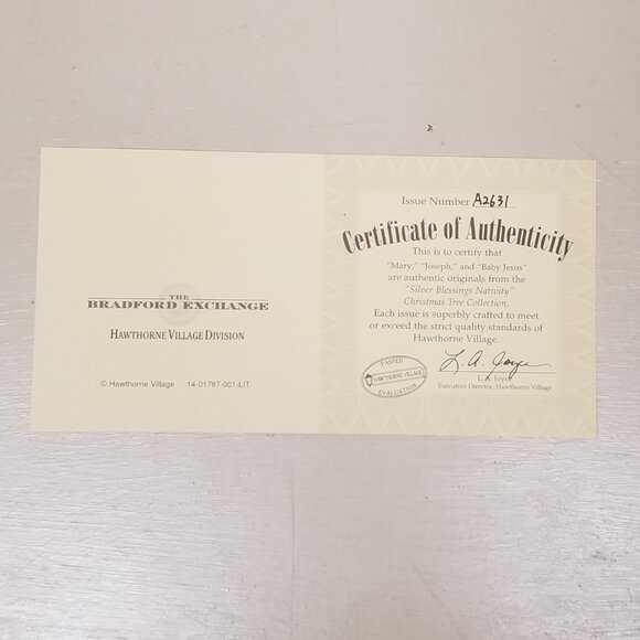 Silver Blessings Nativity Christmas Tree Collection Joseph, Mary, Jesus Figurine - Picture 15 of 16